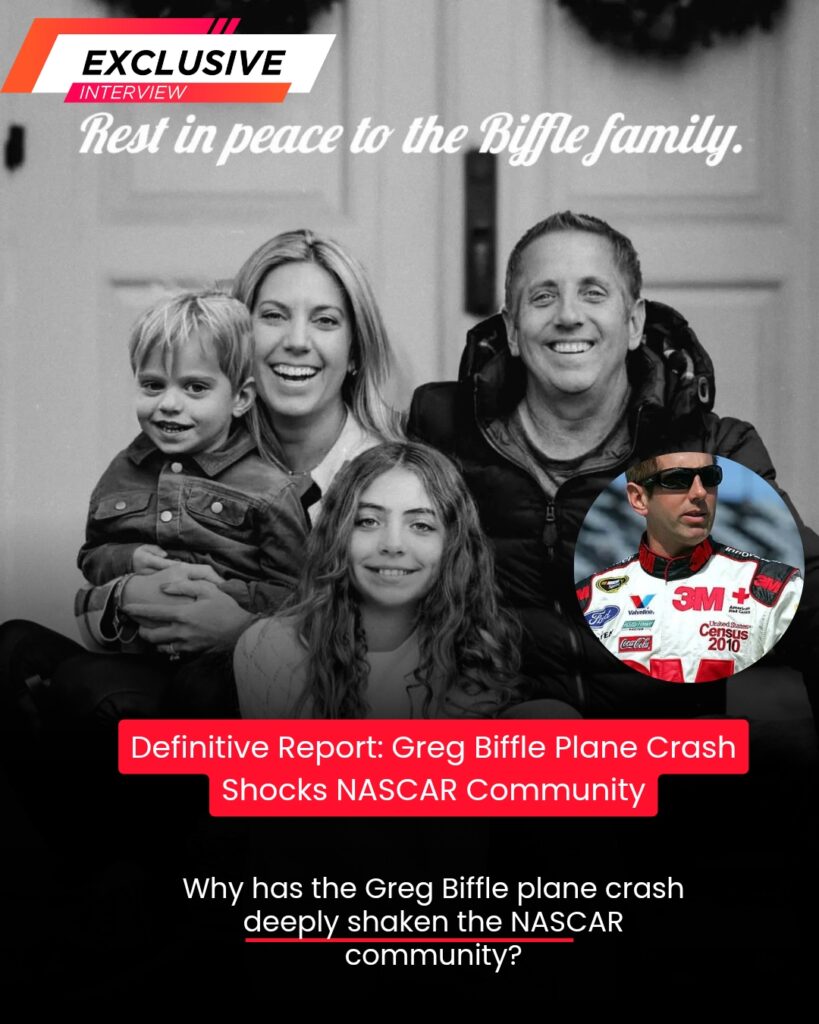 A tragic plane crash in North Carolina claims the life of NASCAR legend Greg Biffle and his family. Here’s what we know so far.