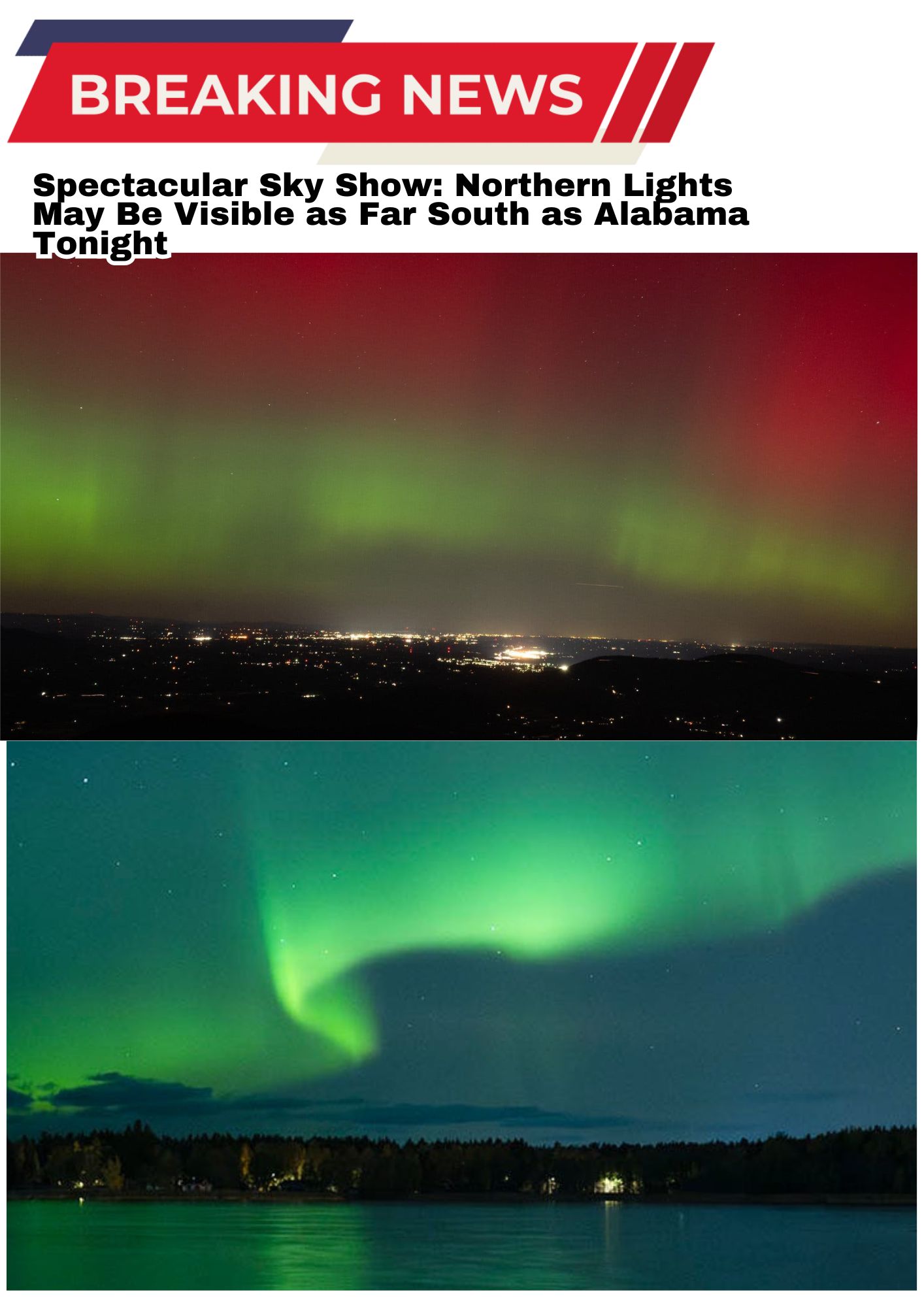 Northern Lights Tonight: Aurora Borealis May Be Visible Across the U.S.
